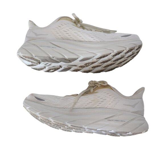 Hoka One One Clifton 8 Women's US Size 9B Eggnog White Low Top Athletic Sneakers - Picture 5 of 7